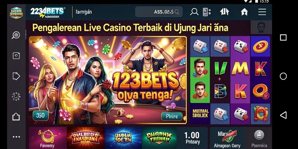 Tampilan gameplay menegangkan dengan dealer dan pemain aktif di 1234BETS.