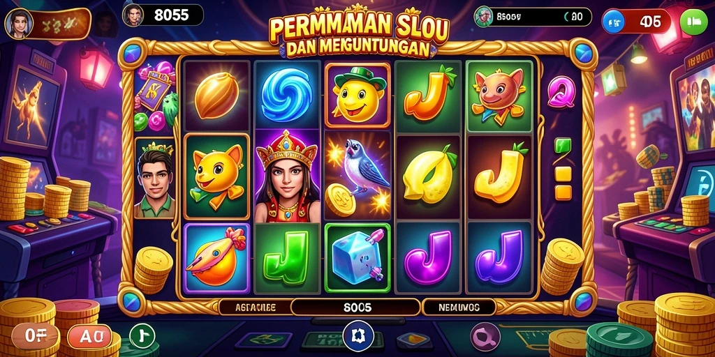 Tampilan menarik gameplay Slot 8055 yang mendebarkan.