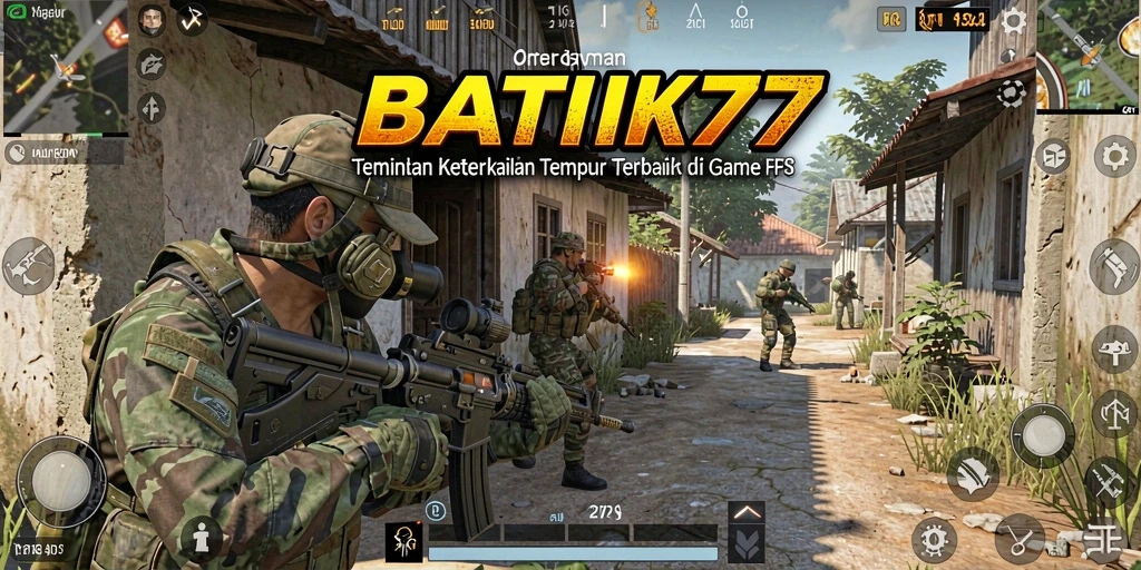 Screenshot gameplay yang mendebarkan dari BATIK77 dengan aksi tembak-menembak yang intens.