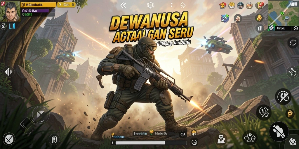 Tampilan gameplay DEWANUSA yang penuh aksi dan seru.
