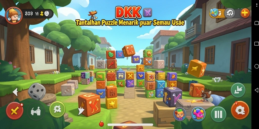 Gambaran menarik dari gameplay menantang DKK.