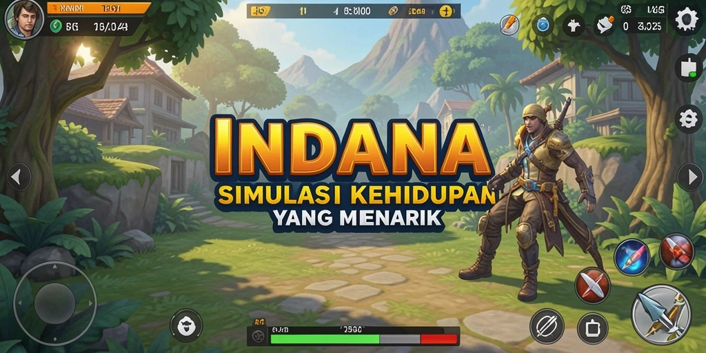 Screenshot gameplay INDAAA menampilkan momen seru dalam simulasi kehidupan.