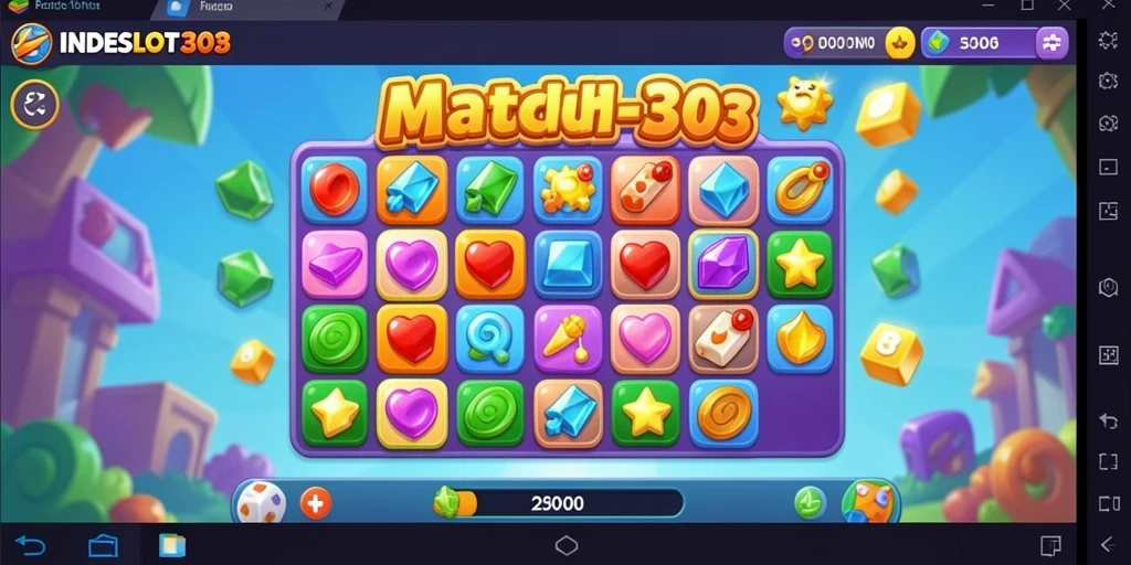 Screenshot gameplay INDESLOT303 yang menunjukkan momen mencocokkan elemen.