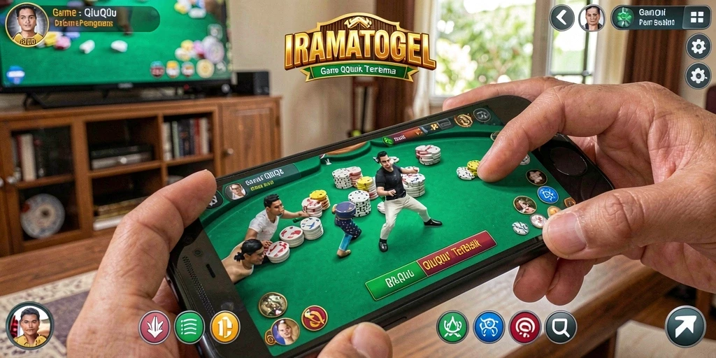 Screenshot gameplay menampilkan serunya bermain QiuQiu di IRAMATOGEL.