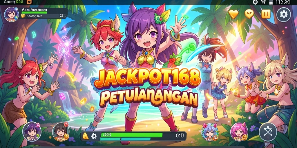 Tampilan gameplay JACKPOT168 yang dinamis dan penuh aksi.