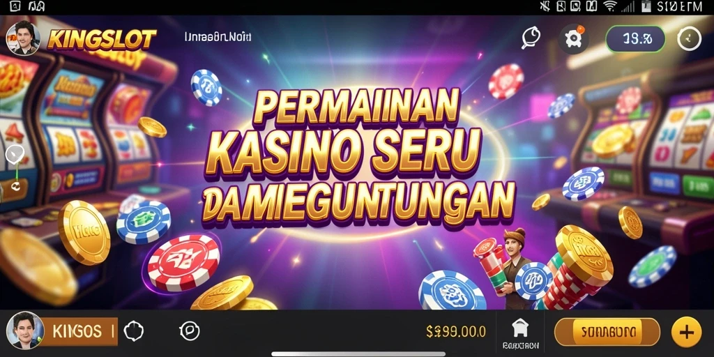 Tampilan gameplay KINGSLOT yang menarik dan penuh warna.