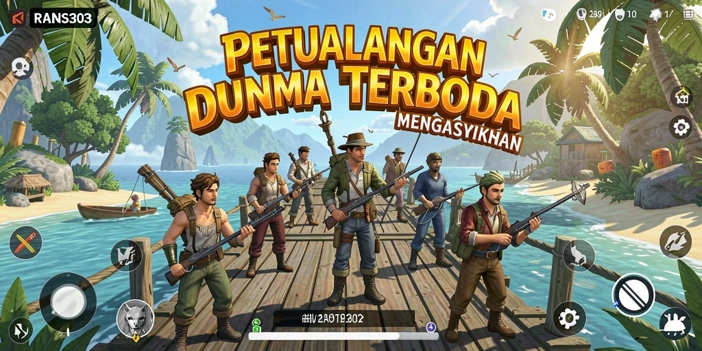 Screenshot gameplay RANS303 menampilkan eksplorasi dunia terbuka yang menakjubkan.