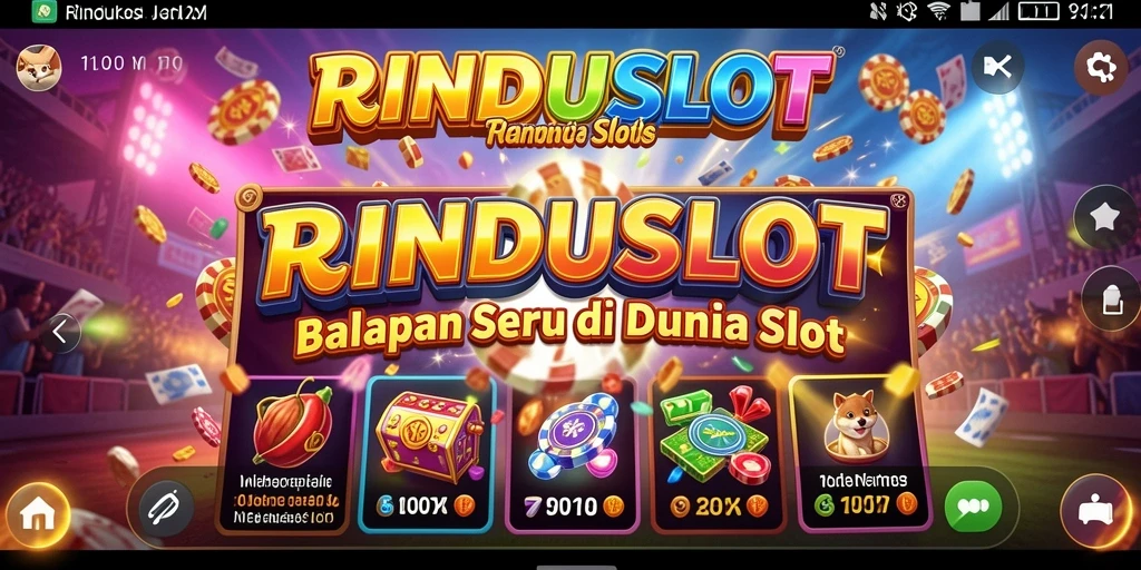 Screenshot RINDUSLOT menunjukkan aksi balapan yang mendebarkan.