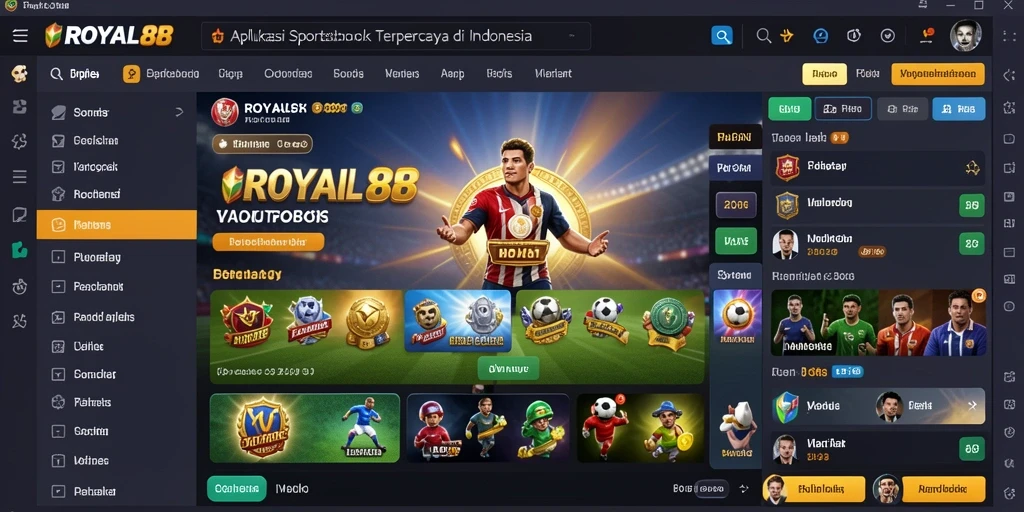 Tampilan antarmuka menarik dan fitur taruhan yang beragam.