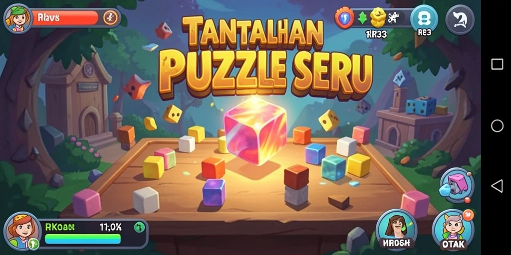Tampilan seru gameplay puzzle RR33 yang menantang.