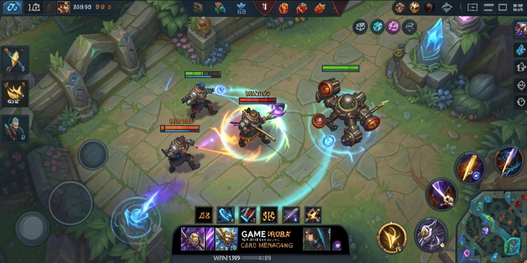 Tampilan gameplay seru dan karakter dinamis di WIN199.